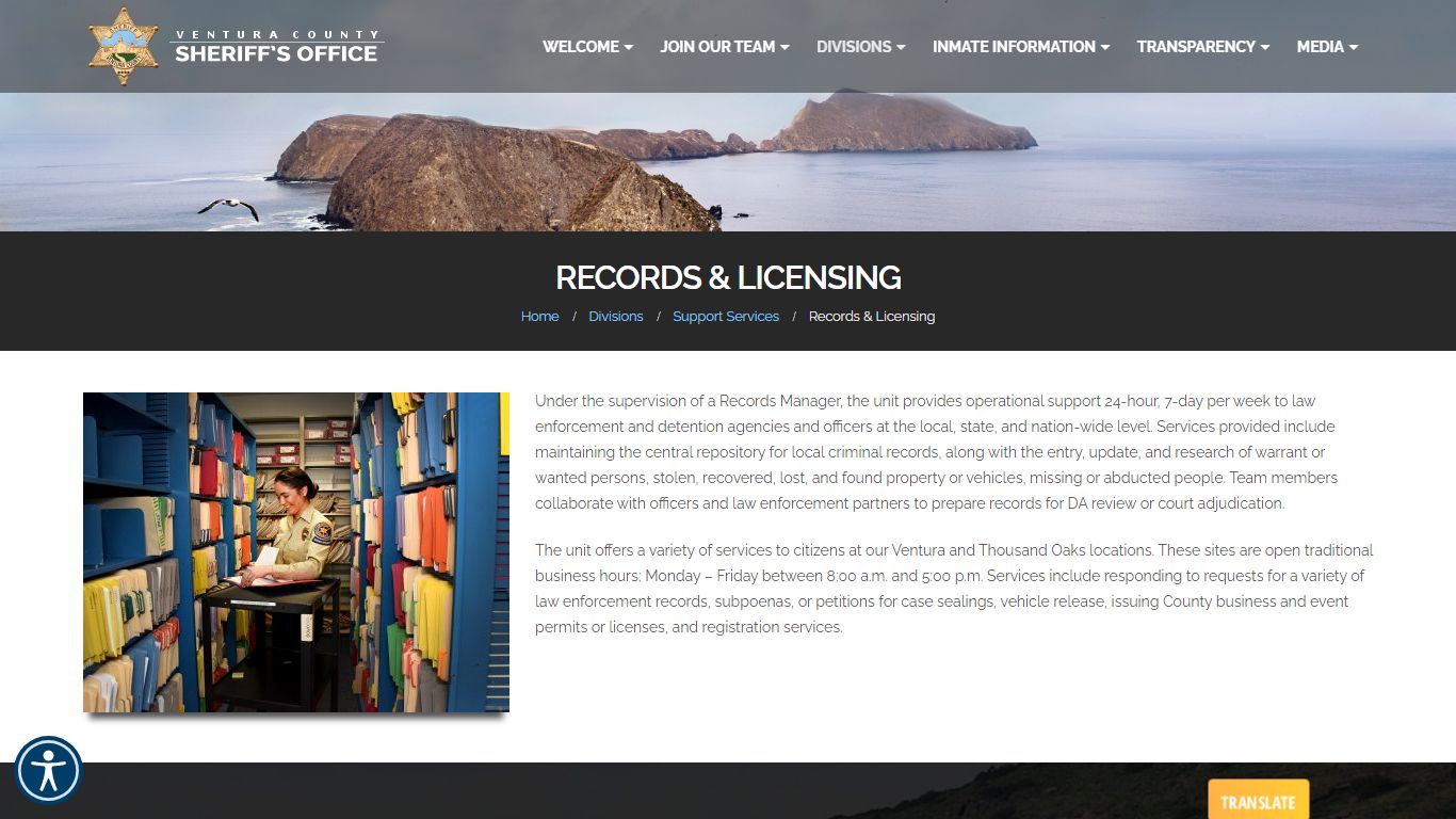 Records & Licensing - Ventura County Sheriff's Office